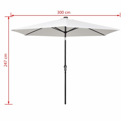 Slunečník s LED Ø 300 cm