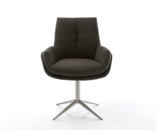 Otočná jedálenská stolička Clea-Flex zmiešané materiály čierna