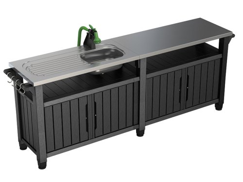 Záhradný stôl / skriňa s drezom UNITY CHEF 415L