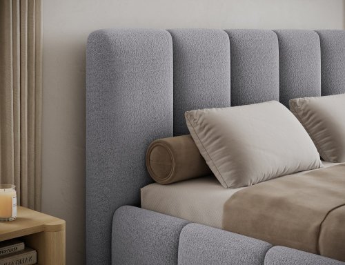 Posteľ Edvige + Drevený rám + Štandardný zdvih + kontajner 180x200