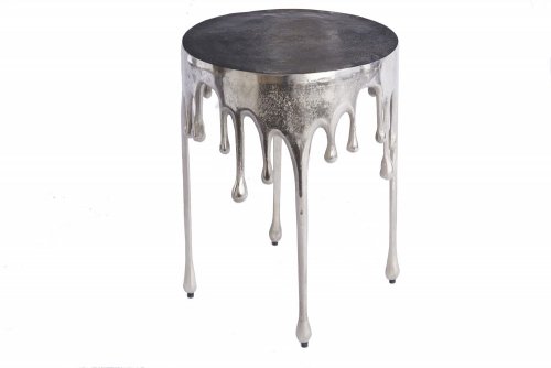 Odkládací stolek MEDUSA Dekorhome - BAREVNÁ VARIANTA: Stříbrná