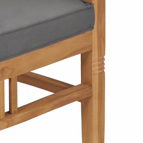 Zahradní židle s poduškami 2 ks  teakové dřevo Dekorhome - BAREVNÁ VARIANTA: Krémová