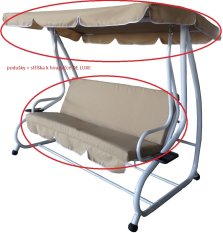 Stříška + podušky k houpačce DE LUXE