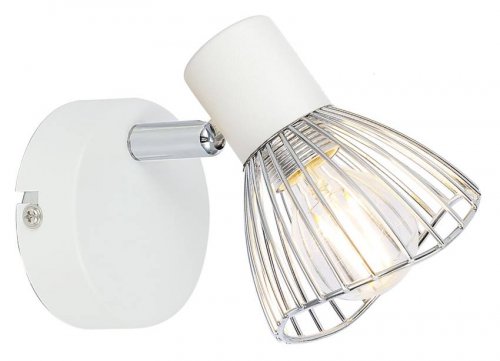 Nástěnná lampa FLY - BAREVNÁ VARIANTA: Bílá / stříbrná
