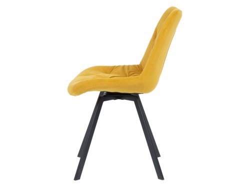 Otočná jídelní židle VALENTE - BAREVNÁ VARIANTA: Žlutá