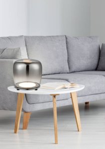 Stojaca lampa čierna sklenená LED 17cm Berloz Ledea