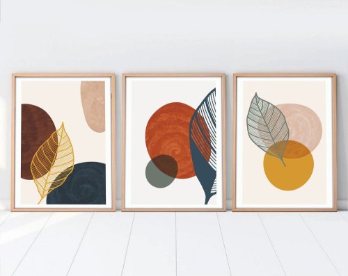 Dekorativní rámovaný obraz z MDF (3 kusy) Huhu209 - 50 x 70