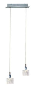 Stropná lampa32-05922 Rubik 2X40 G9chrómový krištáľ