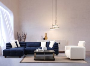 Rohová sedacia súprava / Rohová pohovka Boston Left - Night Blue