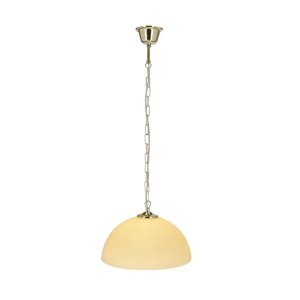 Závesná lampa Trezza mosadz 1x60w e27 ecru tienidlo