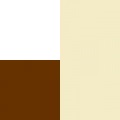 Hnědá / bílá / krémová