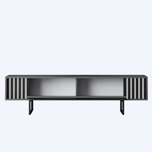 TV stolek Chrome Line - Anthracite, Black