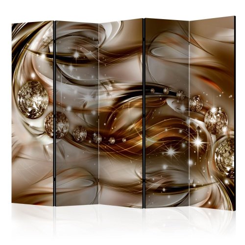 Paraván Chocolate Tide Dekorhome - ROZMĚR: 225x172 cm (5-dílný)