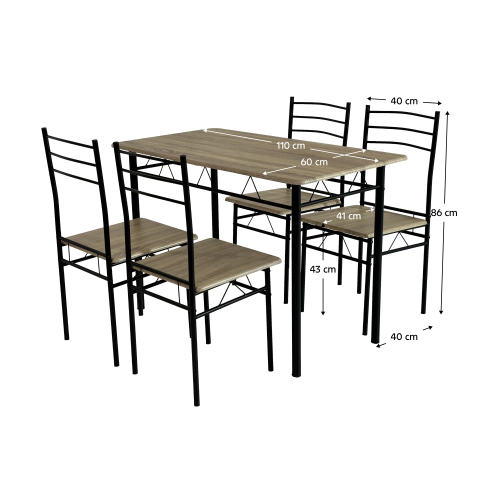 Jedálenský set 4+1 MAKO