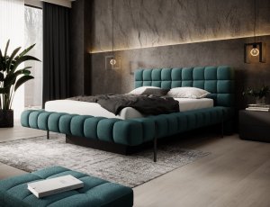 Purpurová posteľ + kovový rám/liquid/nádoba 140x200