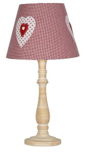 Růžová stolní lampa se srdíčkem Sweet