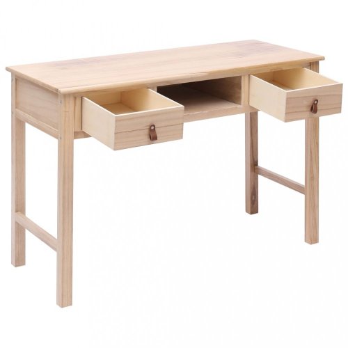 Psací stůl se 2 zásuvkami masivní dřevo Dekorhome - BAREVNÁ VARIANTA: Šedá