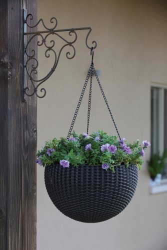 Závesný kvetináč HANGING SPHERE - BAREVNÁ VARIANTA: Hnedá