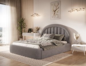 Tapedo posteľ + kovový rám / plynový piest / kontajner 160x200