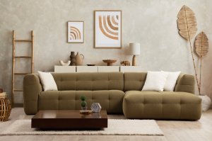 Rohová sedacia súprava / Rohová pohovka Cady 3 Seater Right - Khaki