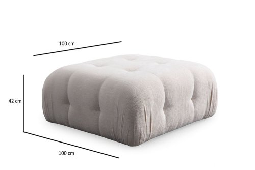 Taburetka Amaris Pouffe - White