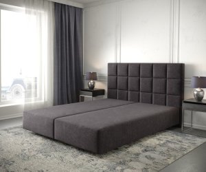 Boxspring postel Dream-Fine 160x200 cm mikrovlákno černá