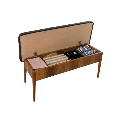 Jedálenský set s rozkladacím stolom a stoličkami (4 kusy) Vina 1053 - Anthracite, Walnut