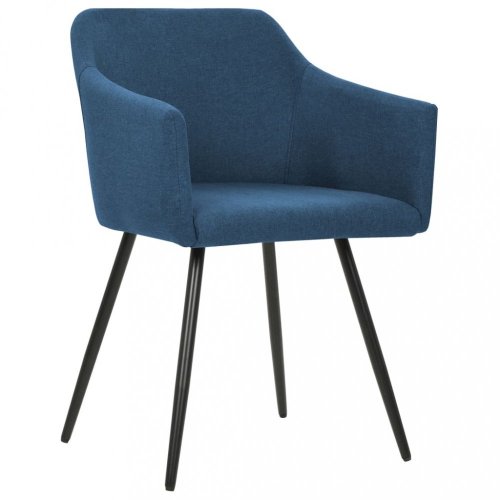Jedálenská stolička 2 ks látka / kov Dekorhome - BAREVNÁ VARIANTA: Modrá