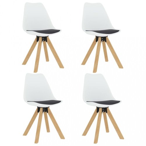 Jídelní set 4+1 buk / umělá kůže / plast Dekorhome