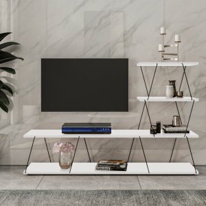 TV stolek Ilgaz - White