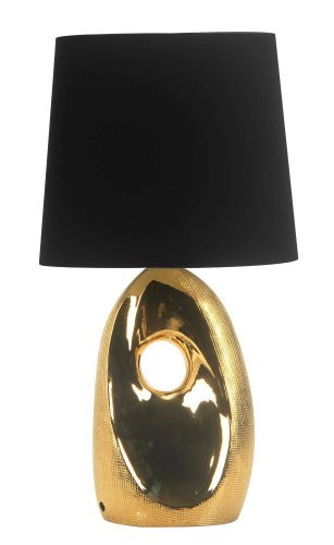 Stolní lampa HIERRO - BAREVNÁ VARIANTA: Černá / zlatá