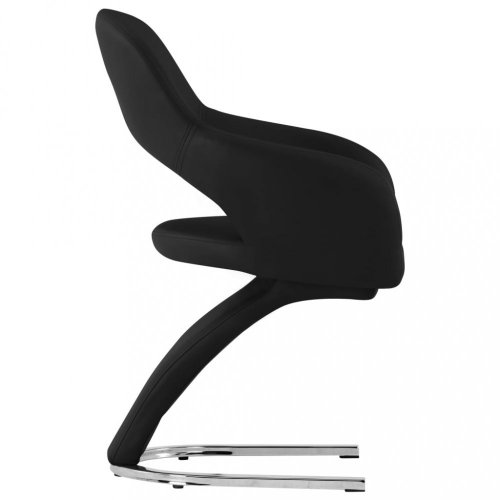 Jídelní židle 4 ks umělá kůže / chrom Dekorhome - BAREVNÁ VARIANTA: Bílá