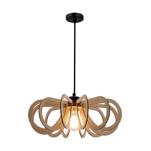 Závesná lampa Eco 5 1x40W E27 drevené tienidlo