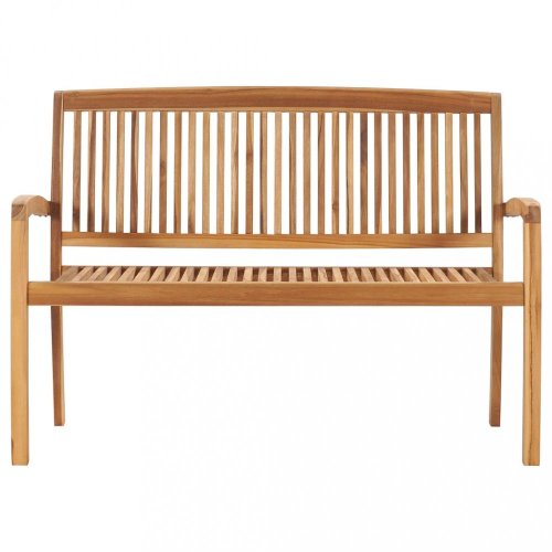 Zahradní lavice teak / látka Dekorhome