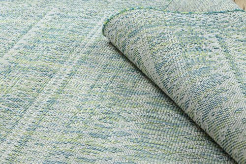 Kusový koberec Sion Sisal Aztec 22184 green/blue/ecru – na ven i na doma 80x150 cm