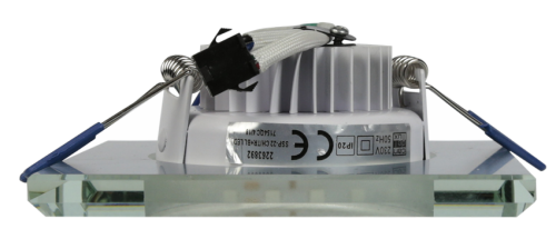Stropní svítidlo chrom/modré čtvercové LED SSP-22