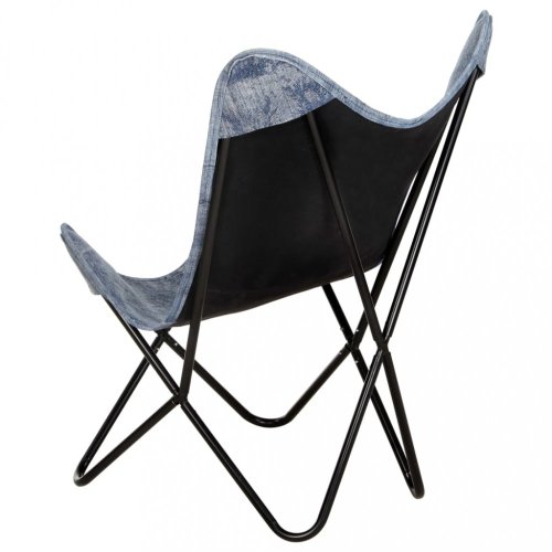 Relaxační křeslo BUTTERFLY textil / ocel  Dekorhome