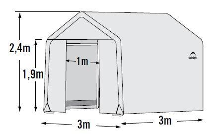 Náhradní plachta pro fóliovník 3x3 m PE Dekorhome