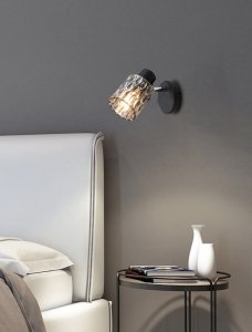 Nástenná lampa Bill Lamp čierna 1x40W E27 dymové tienidlo