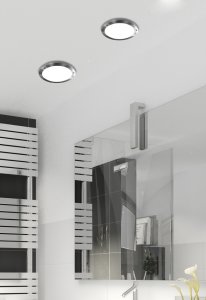 Stropní svítidlo do koupelny v saténově niklové barvě IP44 40W G9 Aquila