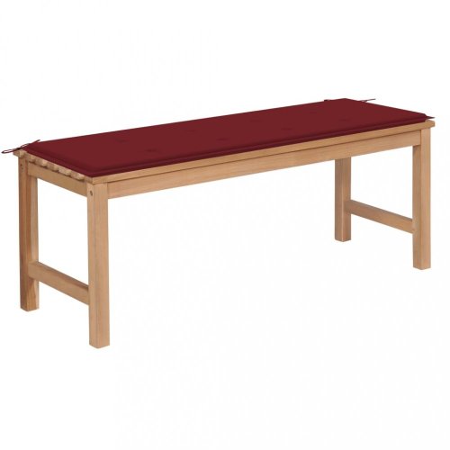 Zahradní lavice  teak / látka Dekorhome