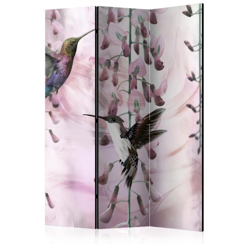 Paraván Flying Hummingbirds (Pink) Dekorhome - ROZMER: 135x172 cm (3-dielny)