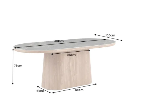 Jedálenský stôl VENVET Dekorhome