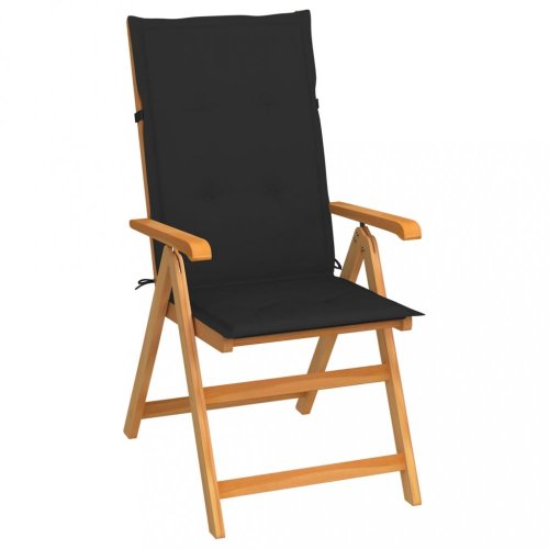 Skládací zahradní židle s poduškami teak / látka Dekorhome