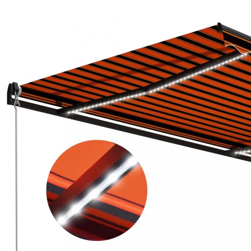 Ručně zatahovací markýza s LED světlem 350x250 cm Dekorhome