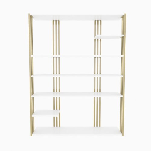 Knihovna Jenny - White, Gold
