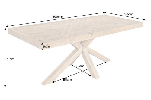 Jídelní stůl NAUPLIOS Dekorhome - ŠÍŘKA: 200 cm