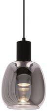 Malá závesná lampa Udin čierna 1x15W GU10 sivé tienidlo