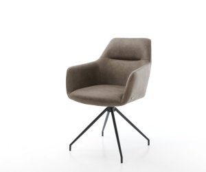 Otočná stolička Pejo-Flex taupe vintage krížová základňa zúžená čierna