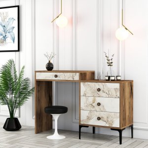 Toaletný stolík Lizbon 552 - Walnut, White